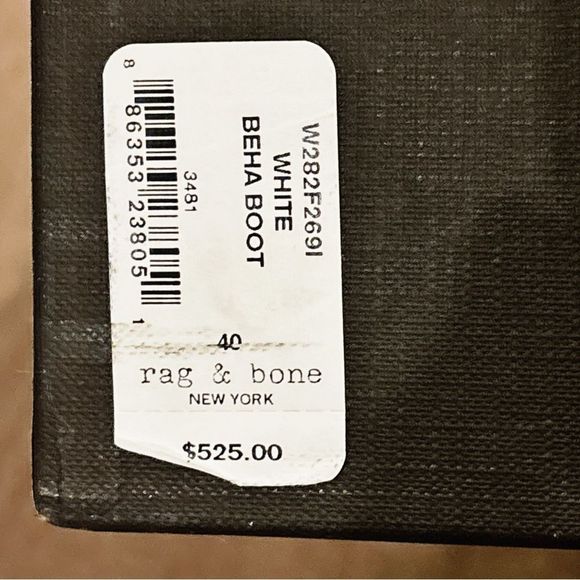 Rag & Bone Beha Leather Stiletto Ankle Boot in White - Picture 16 of 17